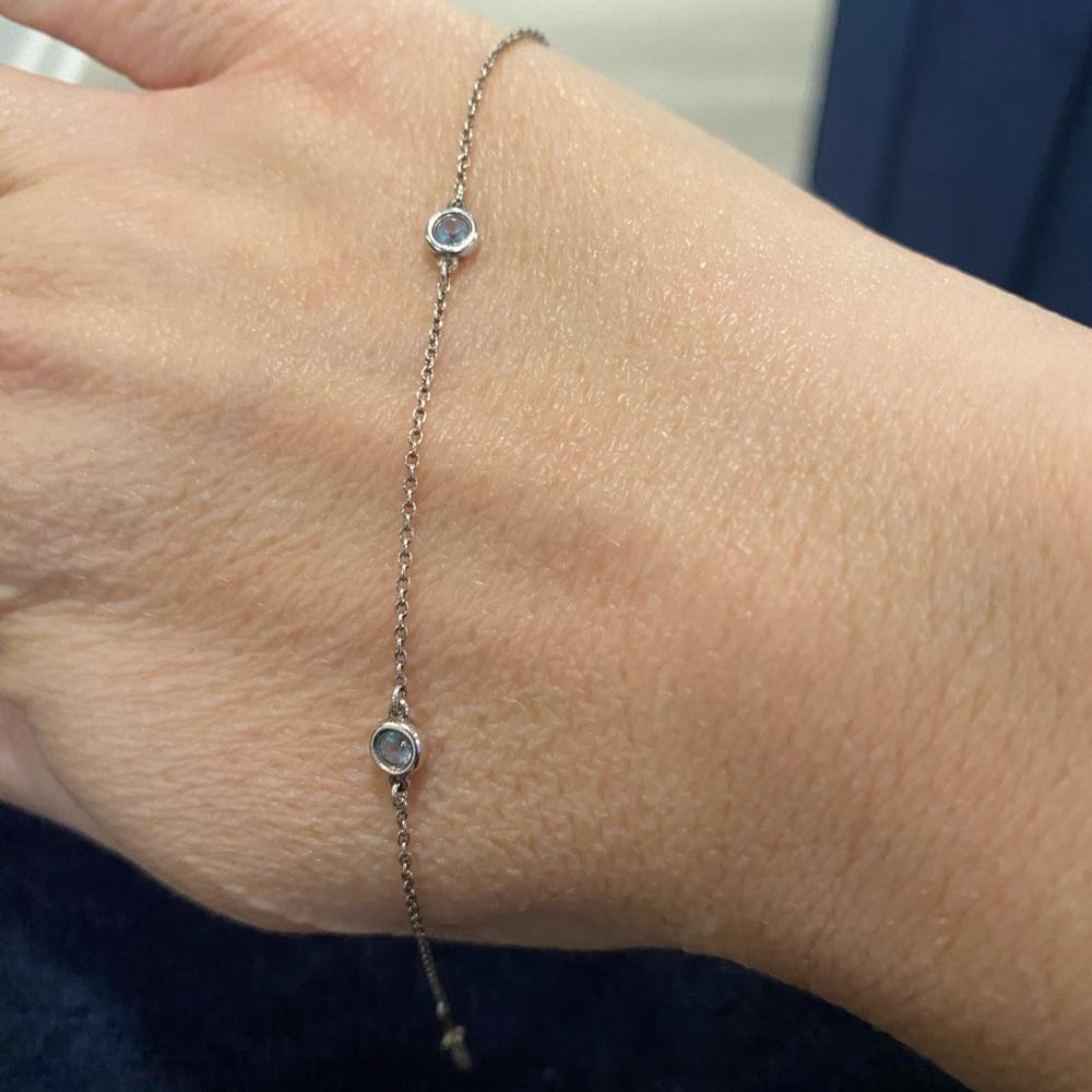 Tiffany and Co.  Elsa Peretti Color by the Yard Aquamarine bracelet